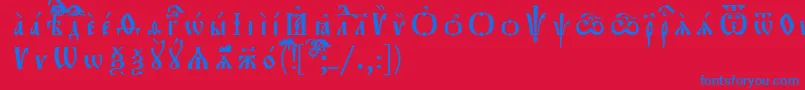 More about Orthodox.TtIeucs8Разрядочный Font Orthodox.TtIeucs8Разрядочный Font – Blue Fonts on Red Background